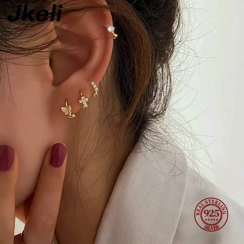 S925 Sterling Silver 14K Gold Plated Butterfly Cross Earrings for Women Exquisite Niche Design Minimalist Style Earrings Jewelry
S925 Sterling Silver 14K Gold Plated Butterfly Cross Earrings for Women Exquisite Niche Design Minimalist Style Earrings Jewelry