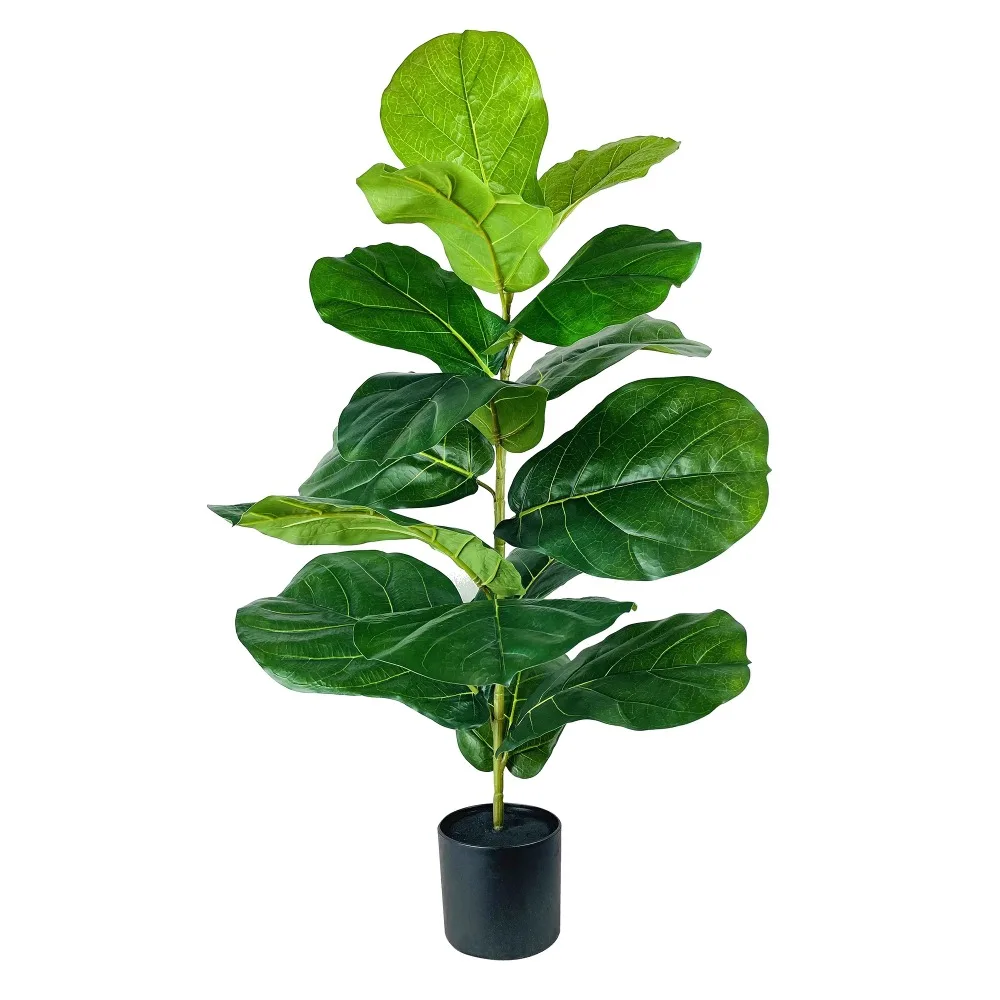 40" Artificial Fiddle Leaf Fig Plant in Black Plastic Pot
40" Artificial Fiddle Leaf Fig Plant in Black Plastic Pot