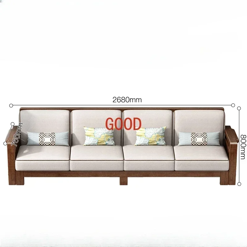 Walnut Solid Wood Sofa Combination Modern Simple Fabric Wooden Small Apartment Living Room Furniture Set
Walnut Solid Wood Sofa Combination Modern Simple Fabric Wooden Small Apartment Living Room Furniture Set