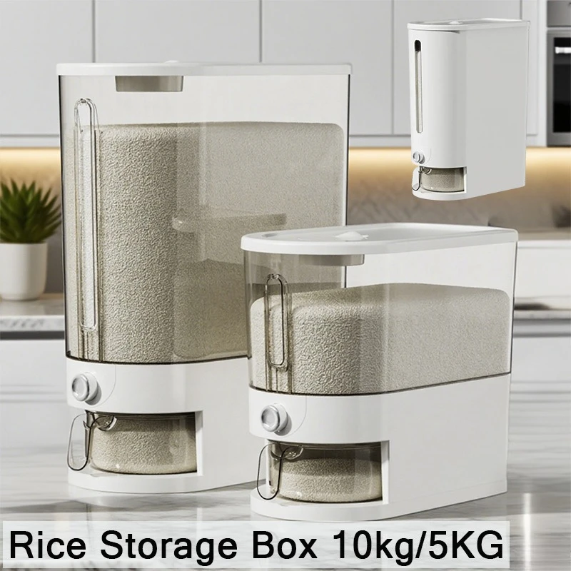Rice Storage Box 10kg Container Rice Storage Box Pet Food Container Sealed Cereal Dispenser Proof Grain Kitchen Organizer 쌀저장함
Rice Storage Box 10kg Container Rice Storage Box Pet Food Container Sealed Cereal Dispenser Proof Grain Kitchen Organizer 쌀저장함