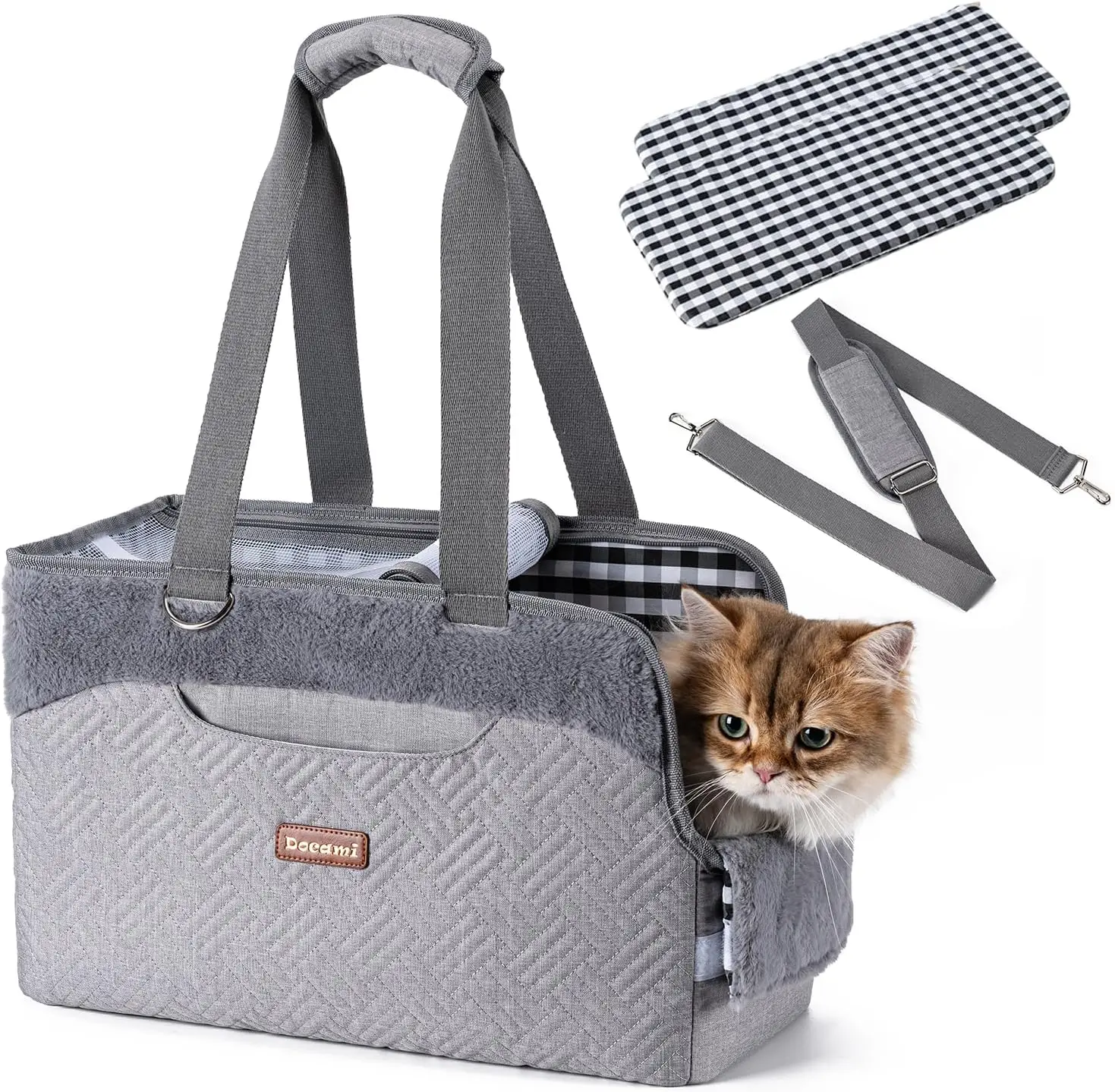 Cat Carrier Bag for Pets Up to 15 Lbs, Fully Open Mesh Roof, Side Vent & 3 Storage Pockets, Cat Dog Crate Travel Bag, Portabl
Cat Carrier Bag for Pets Up to 15 Lbs, Fully Open Mesh Roof, Side Vent & 3 Storage Pockets, Cat Dog Crate Travel Bag, Portabl
