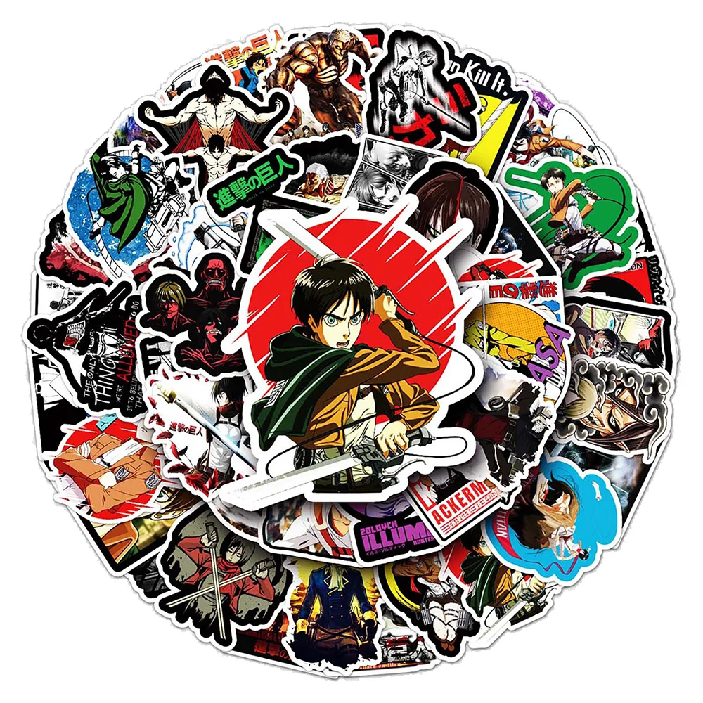 10/30/50pcs Cool Anime Attack on Titan Stickers Eren Jaeger Cartoon Decals Skateboard Notebook Phone Manga Graffiti Sticker Pack
10/30/50pcs Cool Anime Attack on Titan Stickers Eren Jaeger Cartoon Decals Skateboard Notebook Phone Manga Graffiti Sticker Pack