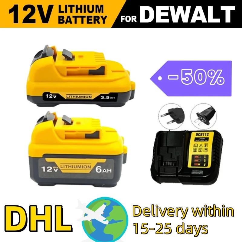 Cordless/Rechargeable for Dewalt DCB120 Lithium ion Batteries 12V 3.0Ah Battery DCB124 DW089LG DCD701F2 Power Tools/Laser Level
Cordless/Rechargeable for Dewalt DCB120 Lithium ion Batteries 12V 3.0Ah Battery DCB124 DW089LG DCD701F2 Power Tools/Laser Level