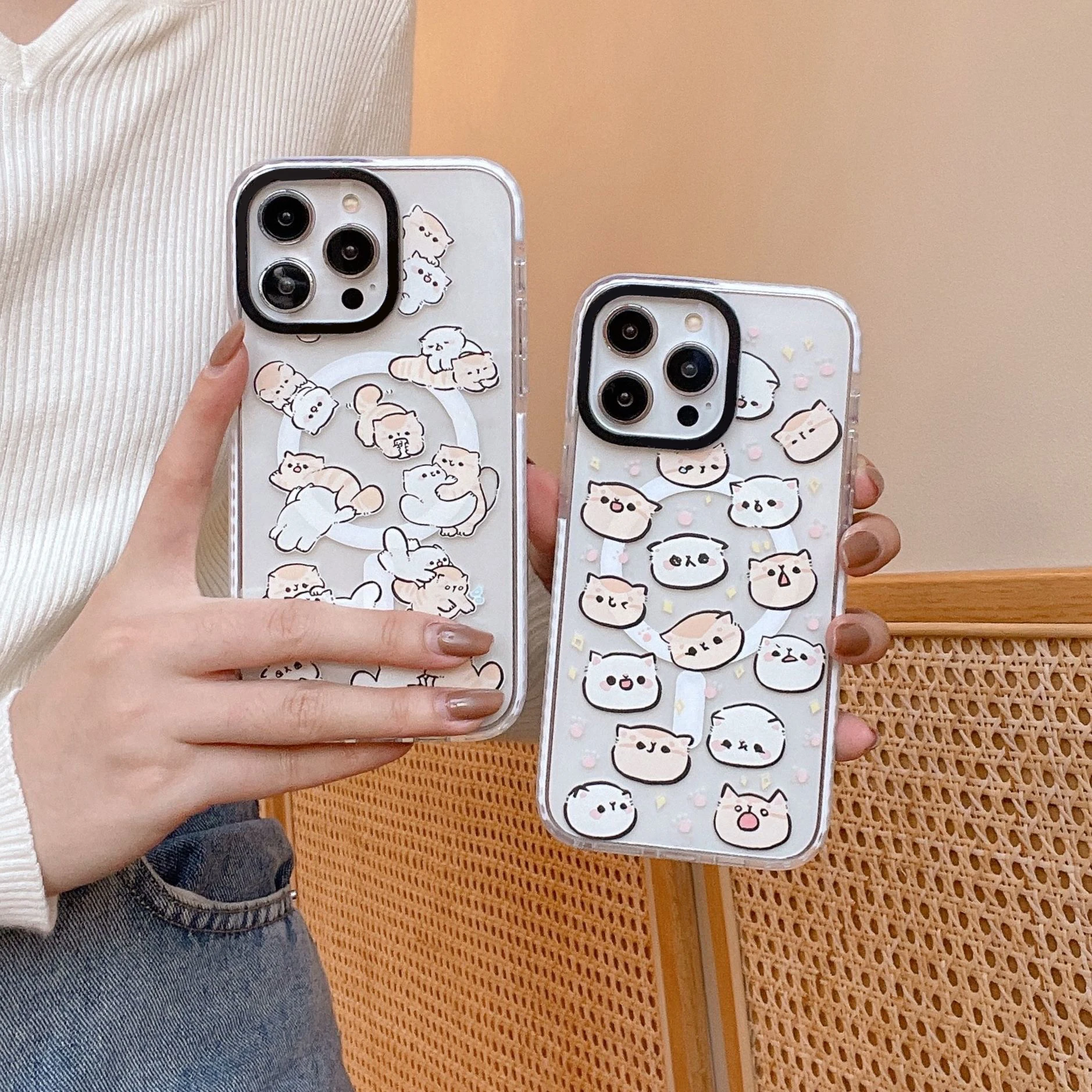 Cute White Brown Cat 2.0 Acrylic Black Border Magnetic Phone Case Cover for IPhone 12 13 14 15 16 Pro Max Case
Cute White Brown Cat 2.0 Acrylic Black Border Magnetic Phone Case Cover for IPhone 12 13 14 15 16 Pro Max Case
