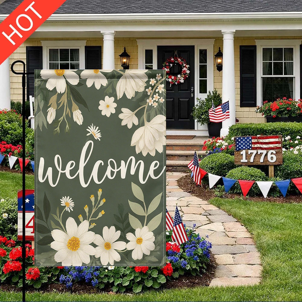 Welcome Floral Garden Flag Double Sided Printed No Flag Pole Included Spring Outdoor Decor
Welcome Floral Garden Flag Double Sided Printed No Flag Pole Included Spring Outdoor Decor