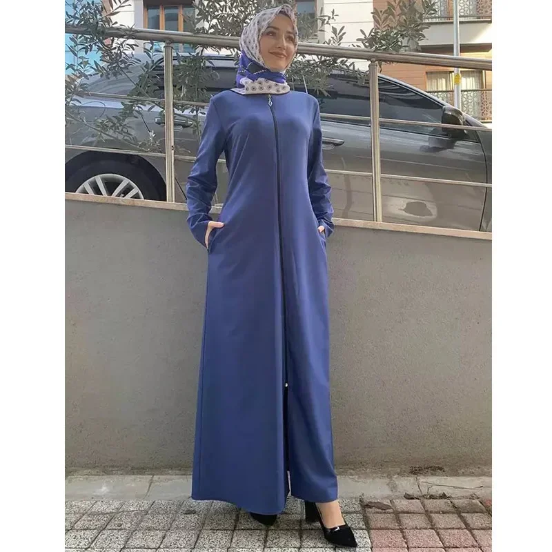 Zipper Cardigan Robes Muslim Women Clothing Turkey Dubai Abayas Casual Solid Color Robe Islam Clothing Abayas for Women Dubai
Zipper Cardigan Robes Muslim Women Clothing Turkey Dubai Abayas Casual Solid Color Robe Islam Clothing Abayas for Women Dubai