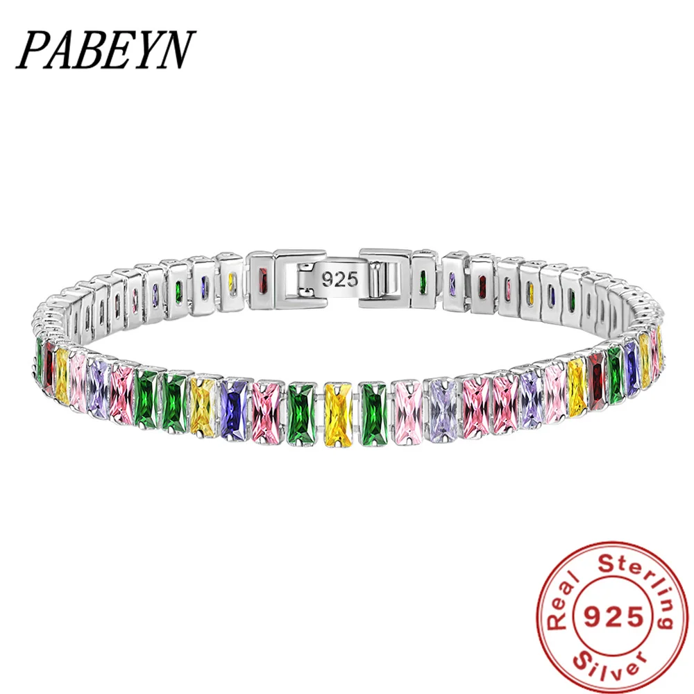 925 Sterling Silver Bracelet Light Luxury Colored Zirconia Hand Jewelry Bracelet Women Charm Jewelry Gift Party
925 Sterling Silver Bracelet Light Luxury Colored Zirconia Hand Jewelry Bracelet Women Charm Jewelry Gift Party
