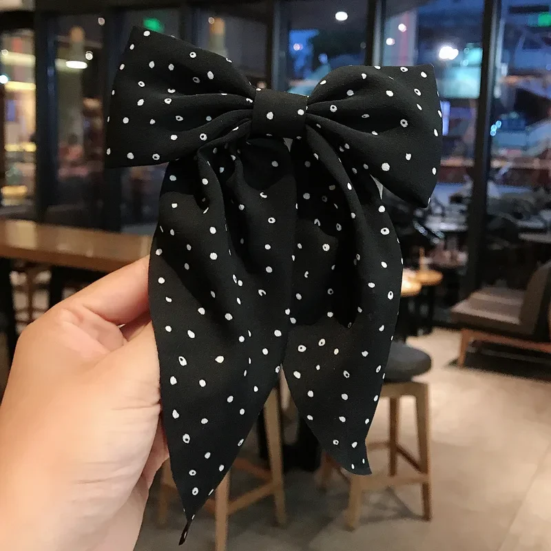 Kawaii Big Bow Hair Clips Chiffon Polka Dot Design Solid Color Barrettes Gentle Hair Accessories for Women Girls Daily
Kawaii Big Bow Hair Clips Chiffon Polka Dot Design Solid Color Barrettes Gentle Hair Accessories for Women Girls Daily