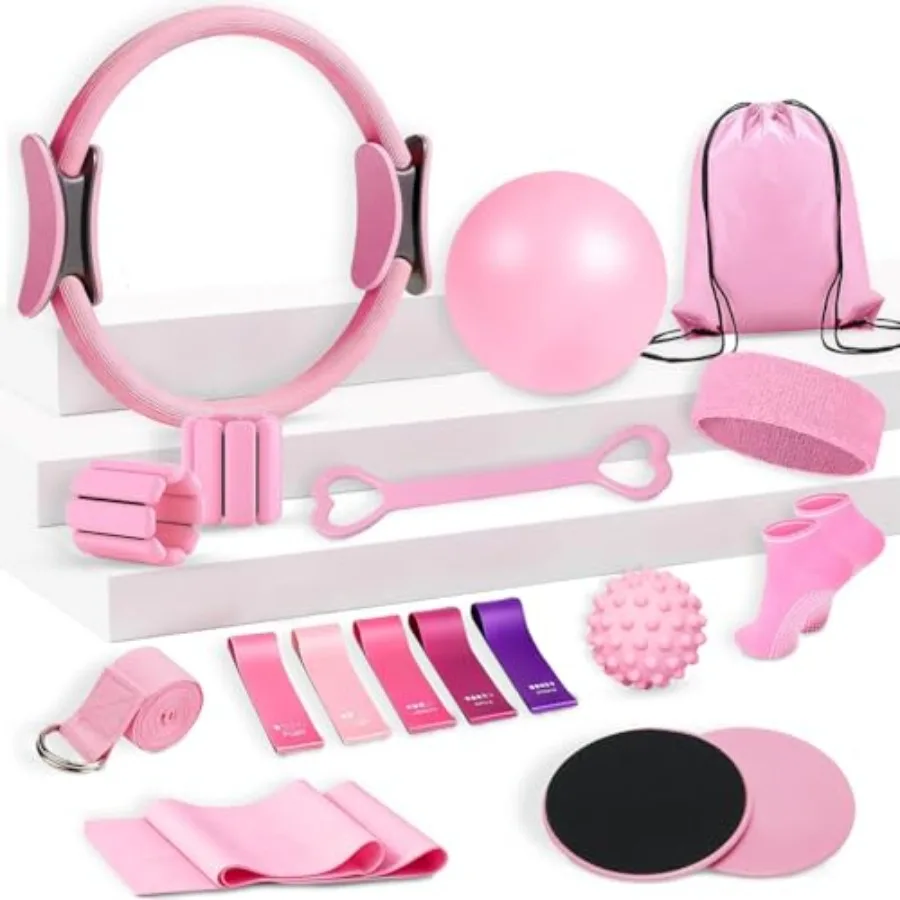 Pilates Kit, Pilates Equipment for Home Workout, Pilates Ring, Pilates Ball, Resistance Band, Yoga Strap, Massage Ball, Wrist/A
Pilates Kit, Pilates Equipment for Home Workout, Pilates Ring, Pilates Ball, Resistance Band, Yoga Strap, Massage Ball, Wrist/A