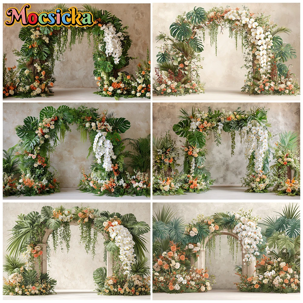 Mocsicka Tropical Floral Arch Photography Backdrop Green Leaf Flower Background Wedding Girl Bridal Shower Engagement Photoshoot
Mocsicka Tropical Floral Arch Photography Backdrop Green Leaf Flower Background Wedding Girl Bridal Shower Engagement Photoshoot
