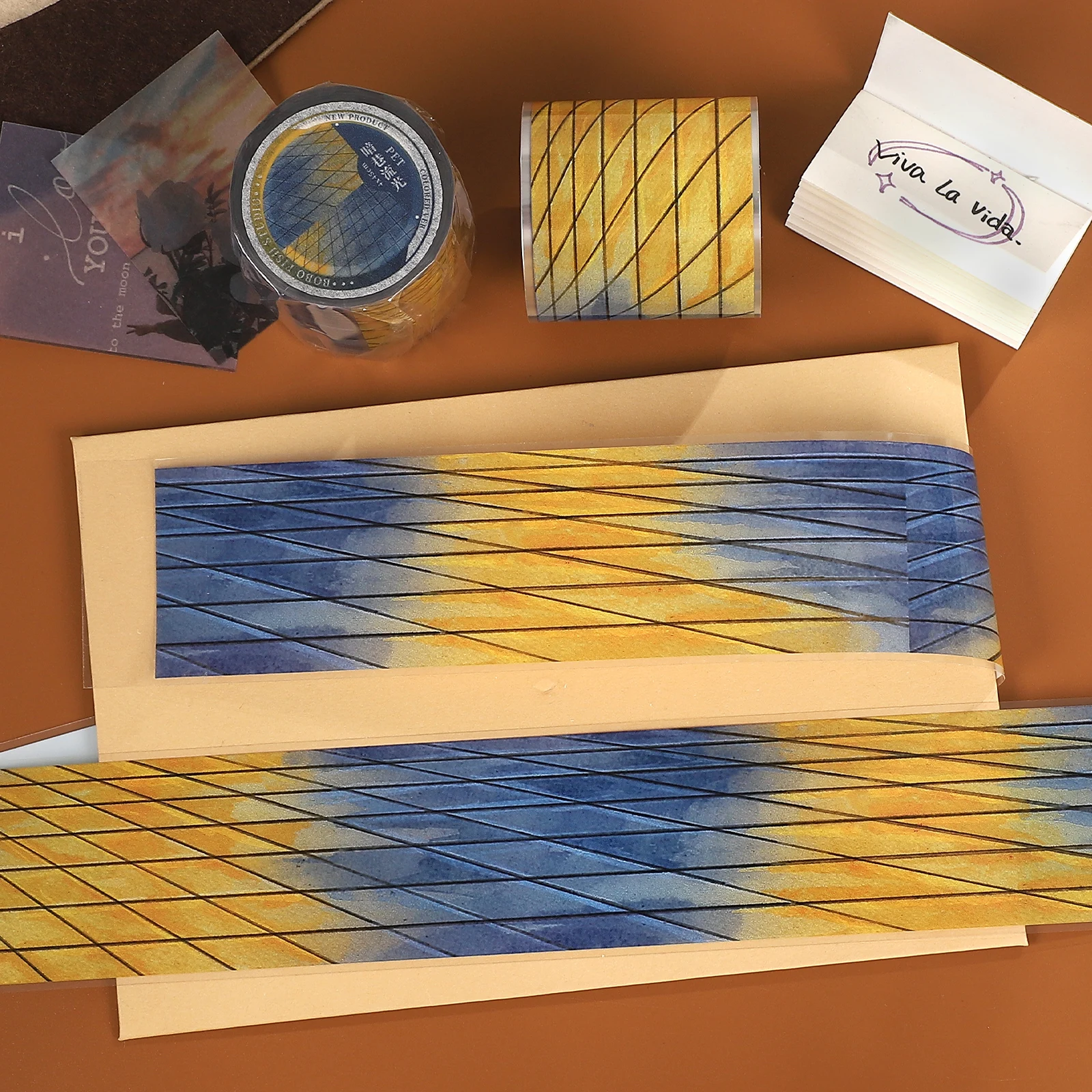 40mm*5m Vintage Colorful Gird Plaid Landscape PET Tape Creative DIY Journal Material Collage Scrapbooking Stationery
40mm*5m Vintage Colorful Gird Plaid Landscape PET Tape Creative DIY Journal Material Collage Scrapbooking Stationery