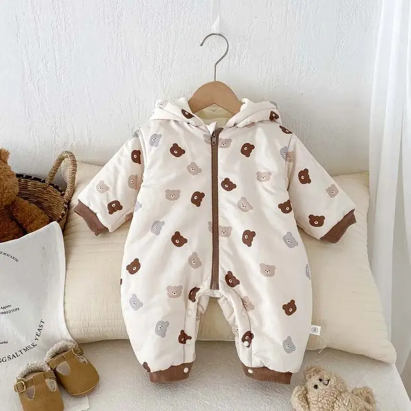 Autumn Winter Baby Clothes For Newborn Rompers Cute Bear Hooded Warm Infants Children Bodysuits & One-Pieces Girl Boys Jumpsuits
Autumn Winter Baby Clothes For Newborn Rompers Cute Bear Hooded Warm Infants Children Bodysuits & One-Pieces Girl Boys Jumpsuits