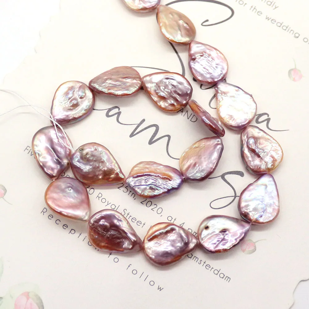 Natural Purple Freshwater Pearl 14x19mm Irregular Water Drop Shaped Pearls Beading for DIY Jewelry Handmade Necklace Bracelet
Natural Purple Freshwater Pearl 14x19mm Irregular Water Drop Shaped Pearls Beading for DIY Jewelry Handmade Necklace Bracelet