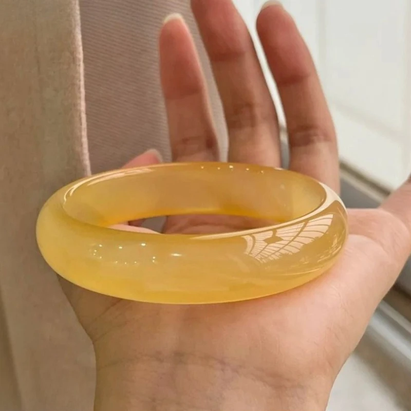 High Ice Quartzite Jade Yellow Jade Bracelet, Fashionable and Versatile Jewelry
High Ice Quartzite Jade Yellow Jade Bracelet, Fashionable and Versatile Jewelry
