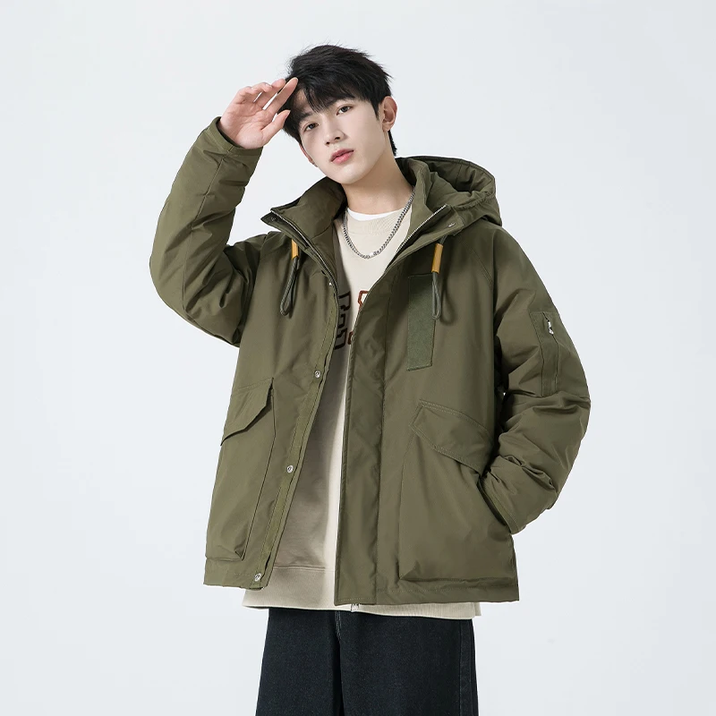 Large Size Men's Down Jacket Hooded Outdoor Windproof Warm Coat Winter Parka Casual Loose Fit Clothing Army Green Black
Large Size Men's Down Jacket Hooded Outdoor Windproof Warm Coat Winter Parka Casual Loose Fit Clothing Army Green Black