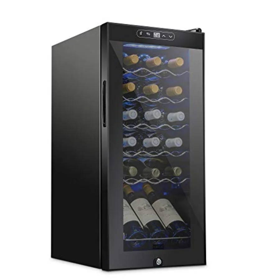 Large Freestanding Wine Cooler Refrigerator for 18 Bottles with Lock - Black Digital Temperature Control 41F-64F Ideal for Red
Large Freestanding Wine Cooler Refrigerator for 18 Bottles with Lock - Black Digital Temperature Control 41F-64F Ideal for Red