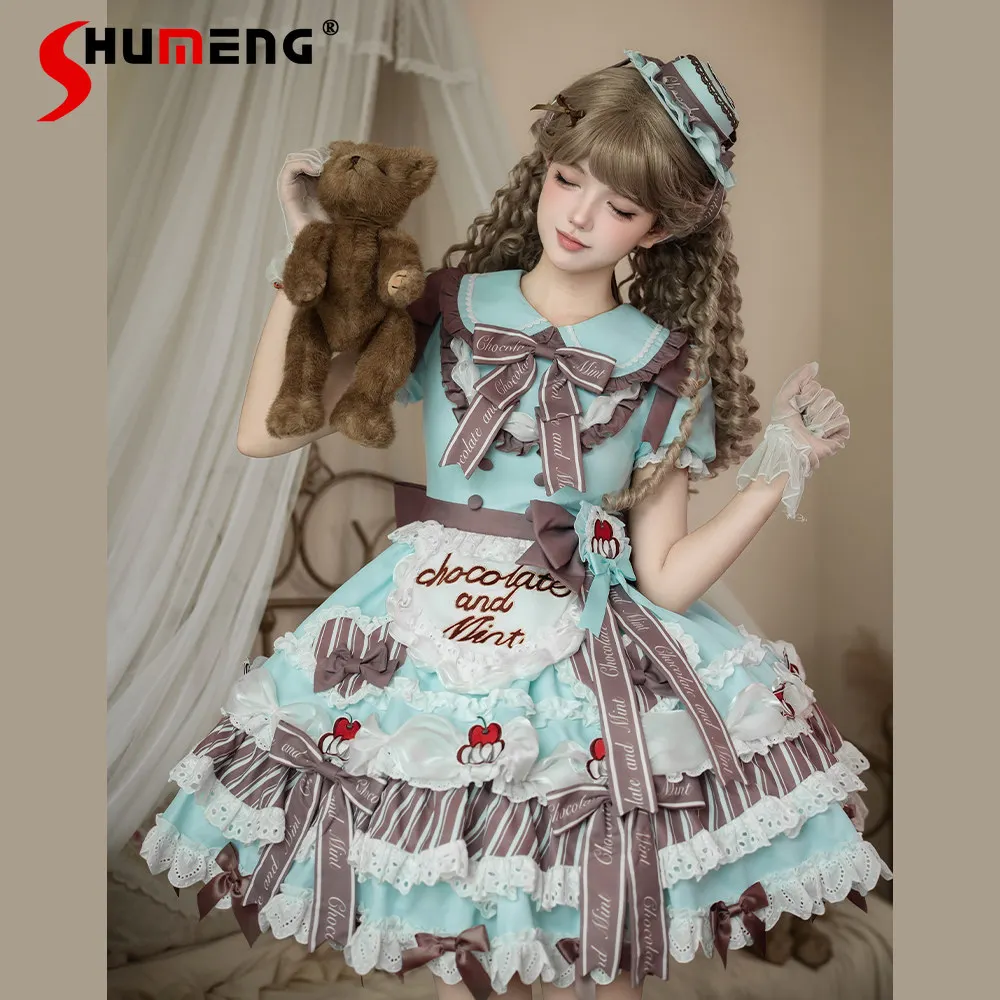 Новое летнее платье Sweet Lolita мятного цвета для женщин 2026 года, комплект с коротким рукавом, платье принцессы для дня рождения, Vestidos
Новое летнее платье Sweet Lolita мятного цвета для женщин 2026 года, комплект с коротким рукавом, платье принцессы для дня рождения, Vestidos
