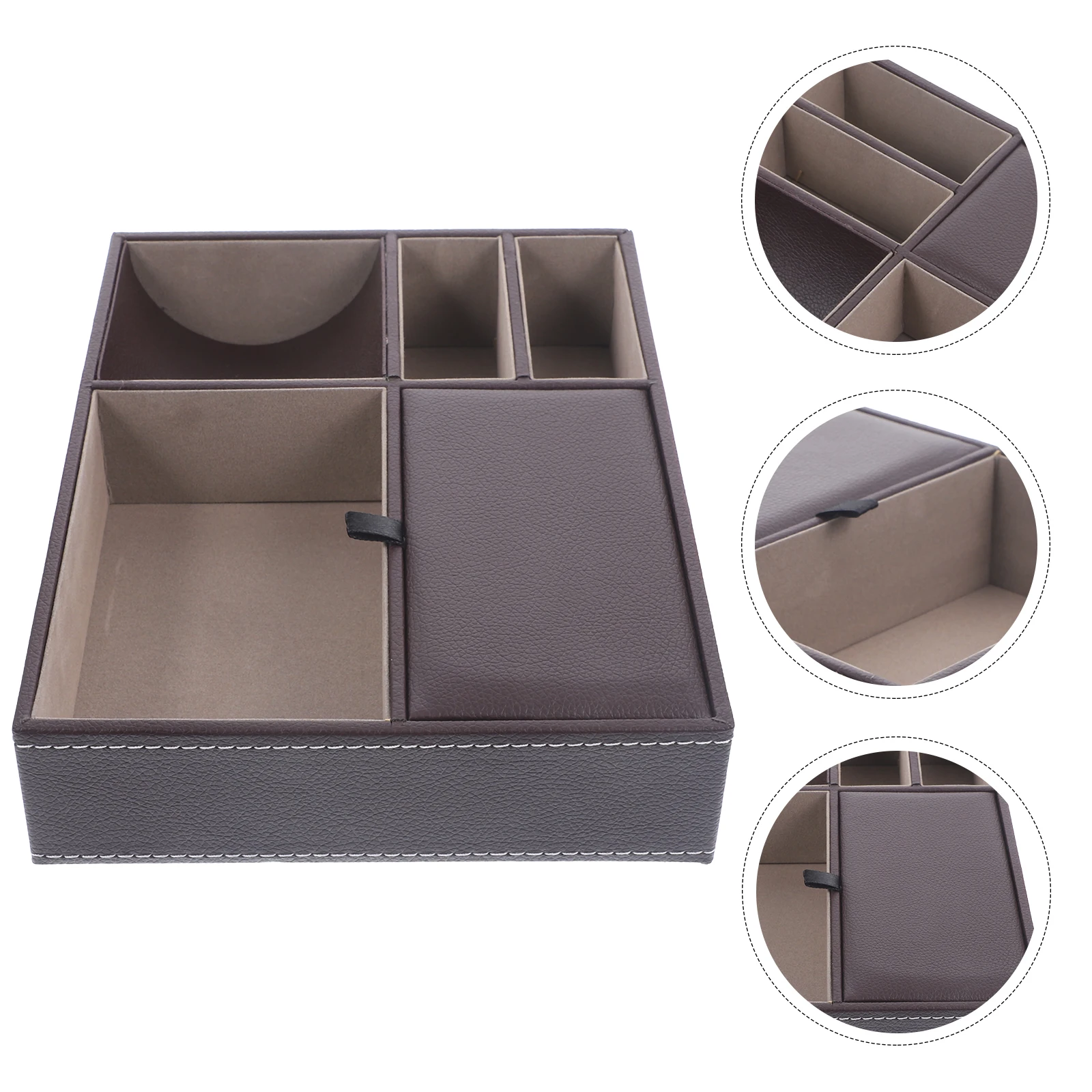 Retro Decor Multi Compartment Storage Box Jewelry Organizer Desktop Organiser Brown Case Necklace Holder Man
Retro Decor Multi Compartment Storage Box Jewelry Organizer Desktop Organiser Brown Case Necklace Holder Man