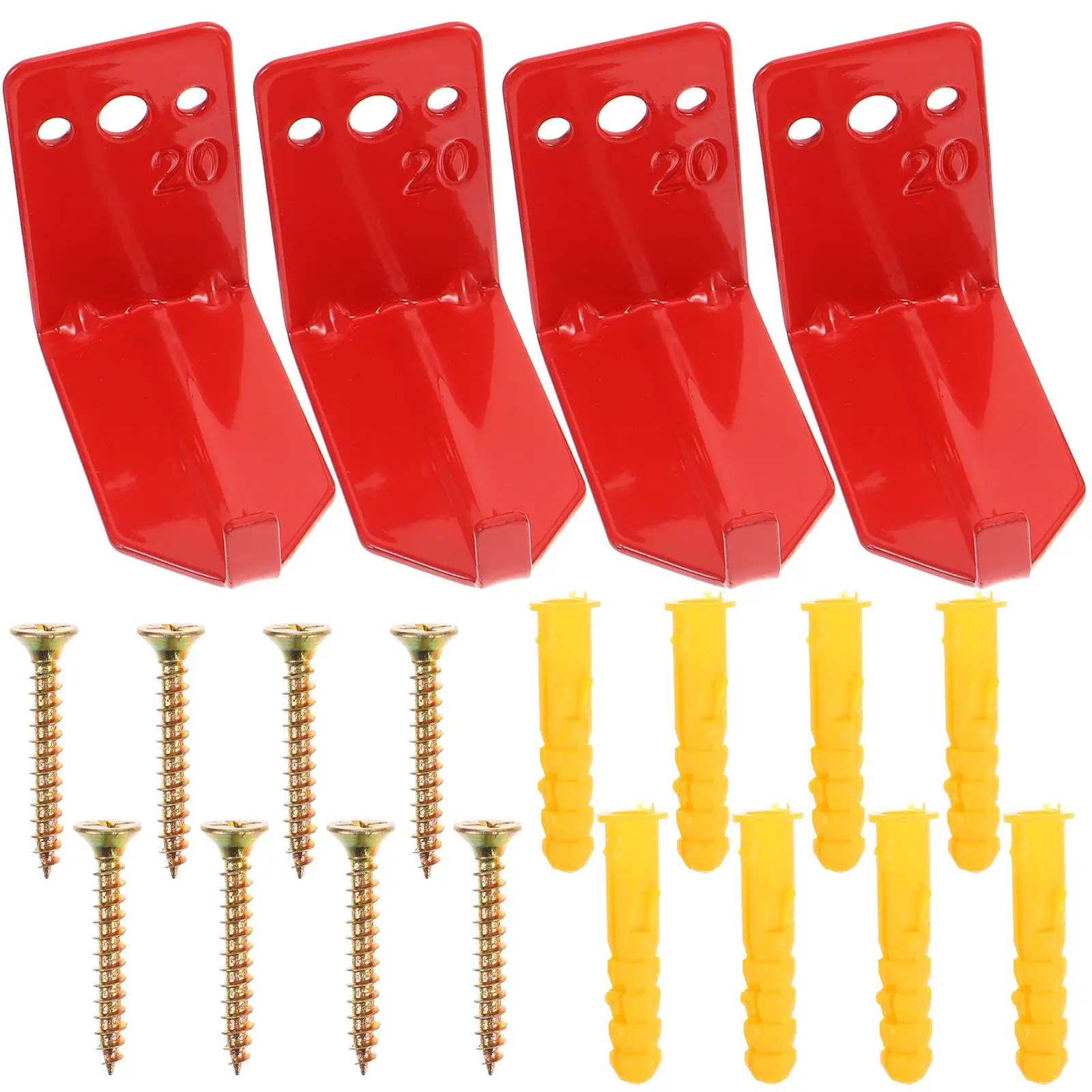 4 Pcs Fire Extinguisher Bracket Mount Home Hanger Anchor Bolt Metal Holder Wall 40LB Red Universal Strong Hook Design
4 Pcs Fire Extinguisher Bracket Mount Home Hanger Anchor Bolt Metal Holder Wall 40LB Red Universal Strong Hook Design