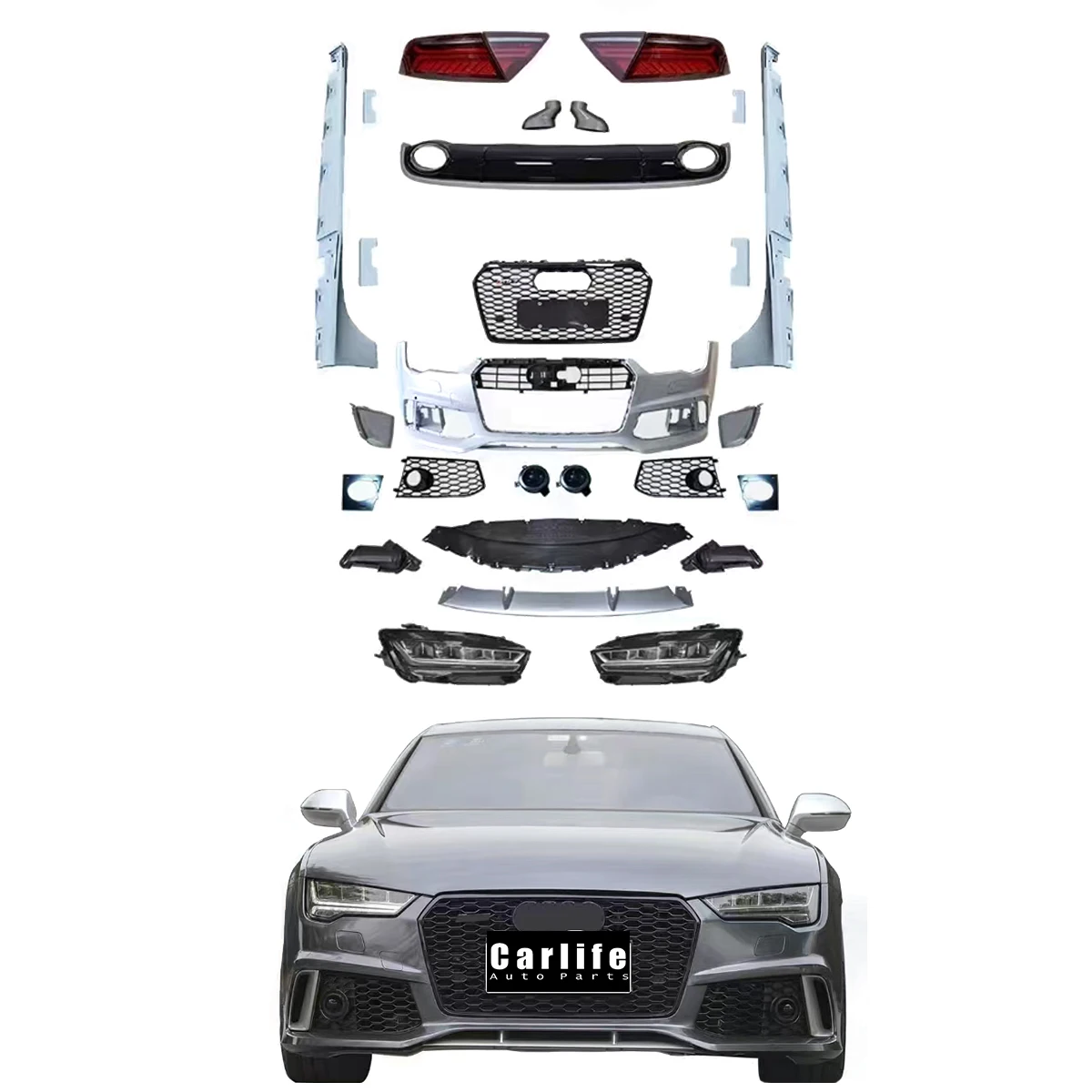 Perfect Fitment Car Parts Bumpers Bodykit for Audi A7 C7 C7PA 2012-2015 Upgrade to 2016 Front Bumper with Grille Rear Bumper
Perfect Fitment Car Parts Bumpers Bodykit for Audi A7 C7 C7PA 2012-2015 Upgrade to 2016 Front Bumper with Grille Rear Bumper
