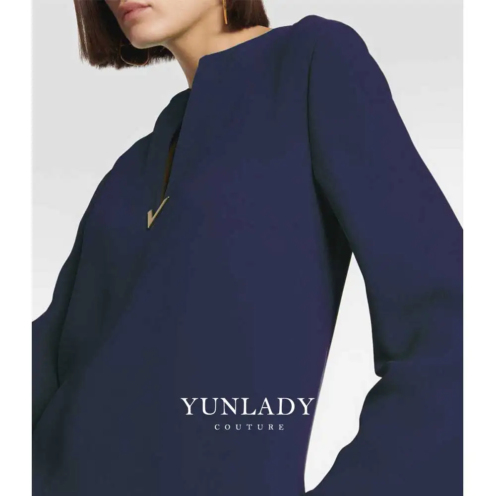 YUNLAN Navy Blue Business Banquet Formal Evening Dress Straight Casual Gown And Floor Style 2025 Dubai Temperament Ladies Dress
YUNLAN Navy Blue Business Banquet Formal Evening Dress Straight Casual Gown And Floor Style 2025 Dubai Temperament Ladies Dress