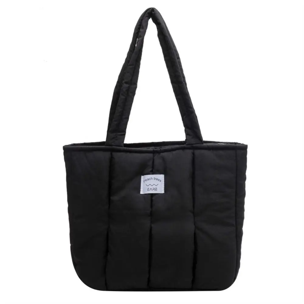 Simple Korean Style Cotton Shoulder Bag Soft Large Capacity Nylon Handbag Solid Color Lightweight Down Tote Bag Girls
Simple Korean Style Cotton Shoulder Bag Soft Large Capacity Nylon Handbag Solid Color Lightweight Down Tote Bag Girls
