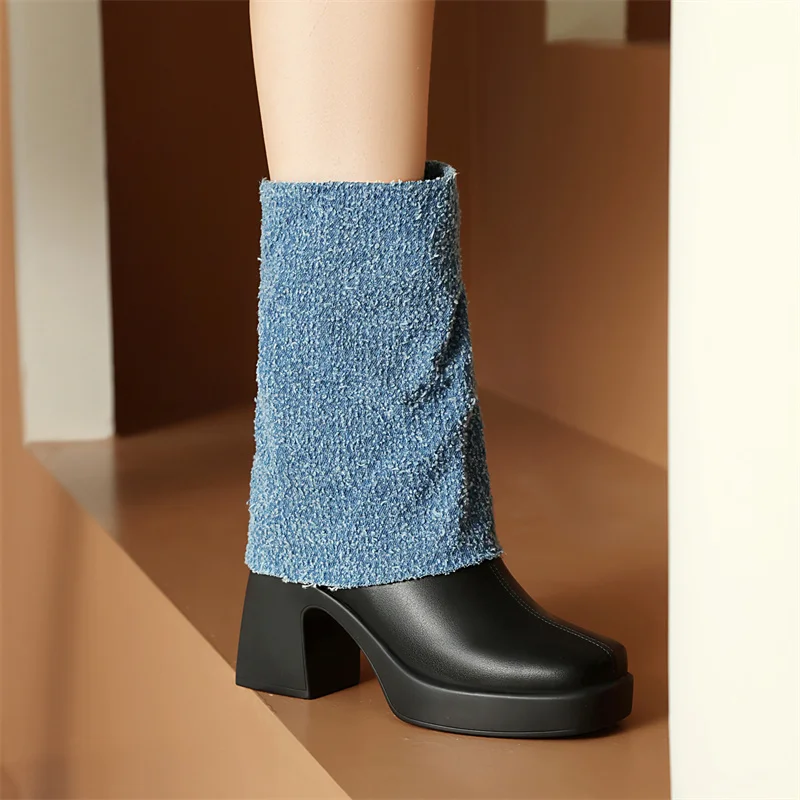 Drop Ship Punk Fashion Turned-over Edge Ankle Boots Ladies Square Toe Block High Heel Platform Black Footwear Party Women Shoes
Drop Ship Punk Fashion Turned-over Edge Ankle Boots Ladies Square Toe Block High Heel Platform Black Footwear Party Women Shoes
