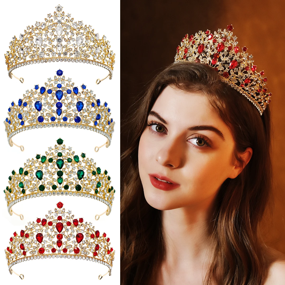 Luxury Big Rhinestone Geometric Bridal Tiaras Crown Baroque Crystal Pageant Prom Diadem Birthday party Hair Accessories
Luxury Big Rhinestone Geometric Bridal Tiaras Crown Baroque Crystal Pageant Prom Diadem Birthday party Hair Accessories