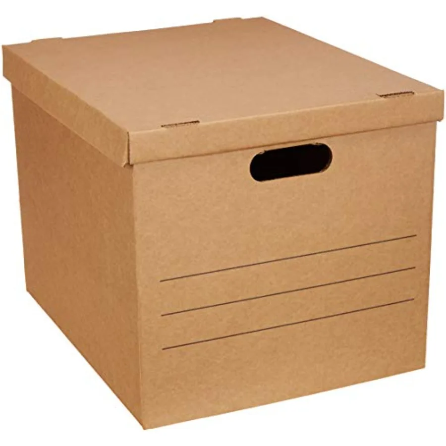 Moving and Storage Boxes with Handles and Lift-Off Lids 19" x 14.5" x 15.5" Brown 10-Pack
Moving and Storage Boxes with Handles and Lift-Off Lids 19" x 14.5" x 15.5" Brown 10-Pack