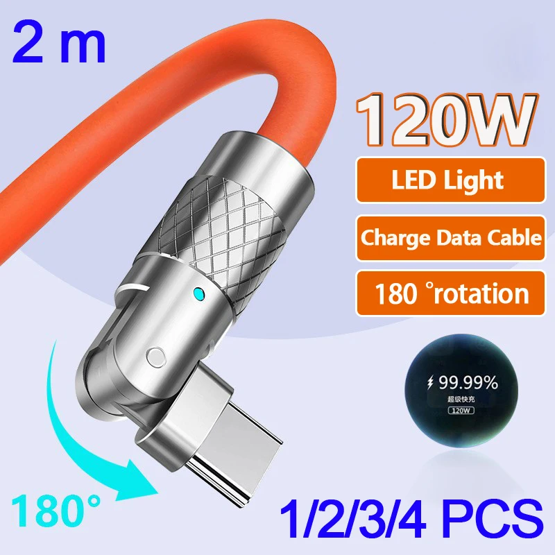 2 м 120 Вт 1/2/3/4 шт. USB-кабель для быстрой зарядки для iPhone 2,4 A супер зарядное устройство Тип C 6A шнур для Xiaomi Huawei Samsung Быстрая доставка
2 м 120 Вт 1/2/3/4 шт. USB-кабель для быстрой зарядки для iPhone 2,4 A супер зарядное устройство Тип C 6A шнур для Xiaomi Huawei Samsung Быстрая доставка