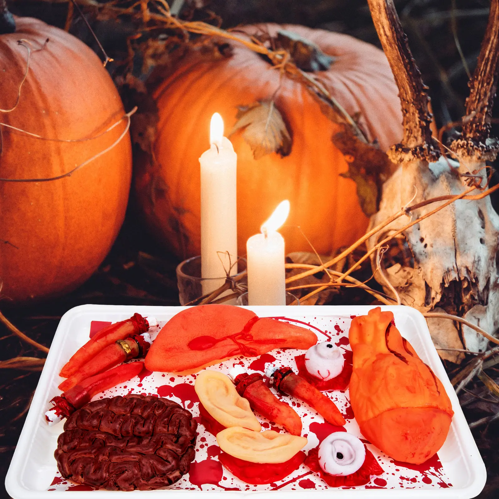 1Set Realistic Bloody Halloween Organ Props Fake Severed Human Body Parts for Haunted House Bar Party Scary Decor Horror
1Set Realistic Bloody Halloween Organ Props Fake Severed Human Body Parts for Haunted House Bar Party Scary Decor Horror