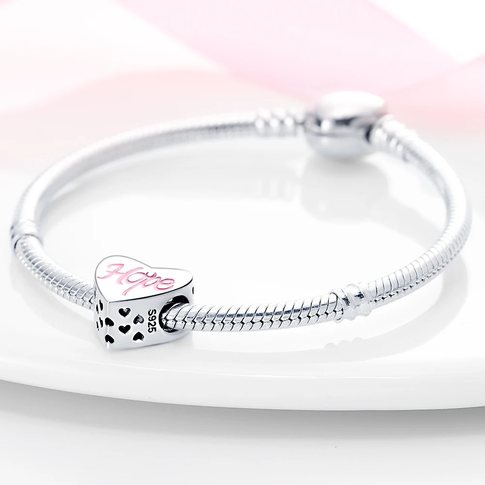 Charms Original 925 Sterling Silver Heart Hope Beads Fit Bracelet Diy Fine Gift Women Delicate Jewelry Accessory
Charms Original 925 Sterling Silver Heart Hope Beads Fit Bracelet Diy Fine Gift Women Delicate Jewelry Accessory