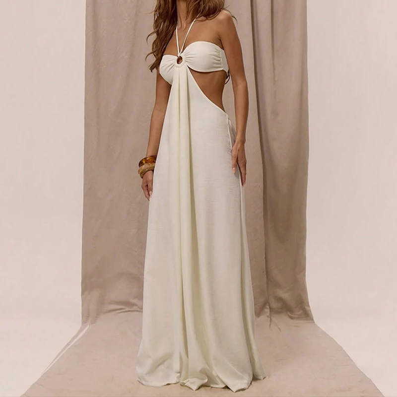 BKLD Vacation Style Women Halter Jumpsuit Wide Leg Pants 2026 Summer Casual Chic Outfit Sleeveless Hollow Lace Up Ruched Rompers
BKLD Vacation Style Women Halter Jumpsuit Wide Leg Pants 2026 Summer Casual Chic Outfit Sleeveless Hollow Lace Up Ruched Rompers