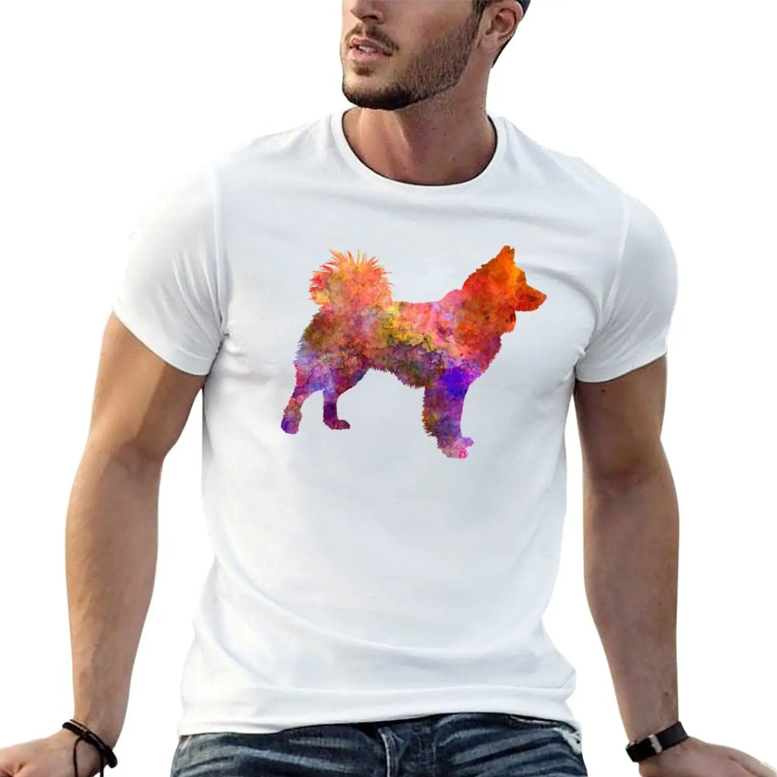 Icelandic Sheepdog in watercolor T-Shirt printed t shirts for man cotton t shirt man t shirts for man slim fit T-shirt
Icelandic Sheepdog in watercolor T-Shirt printed t shirts for man cotton t shirt man t shirts for man slim fit T-shirt