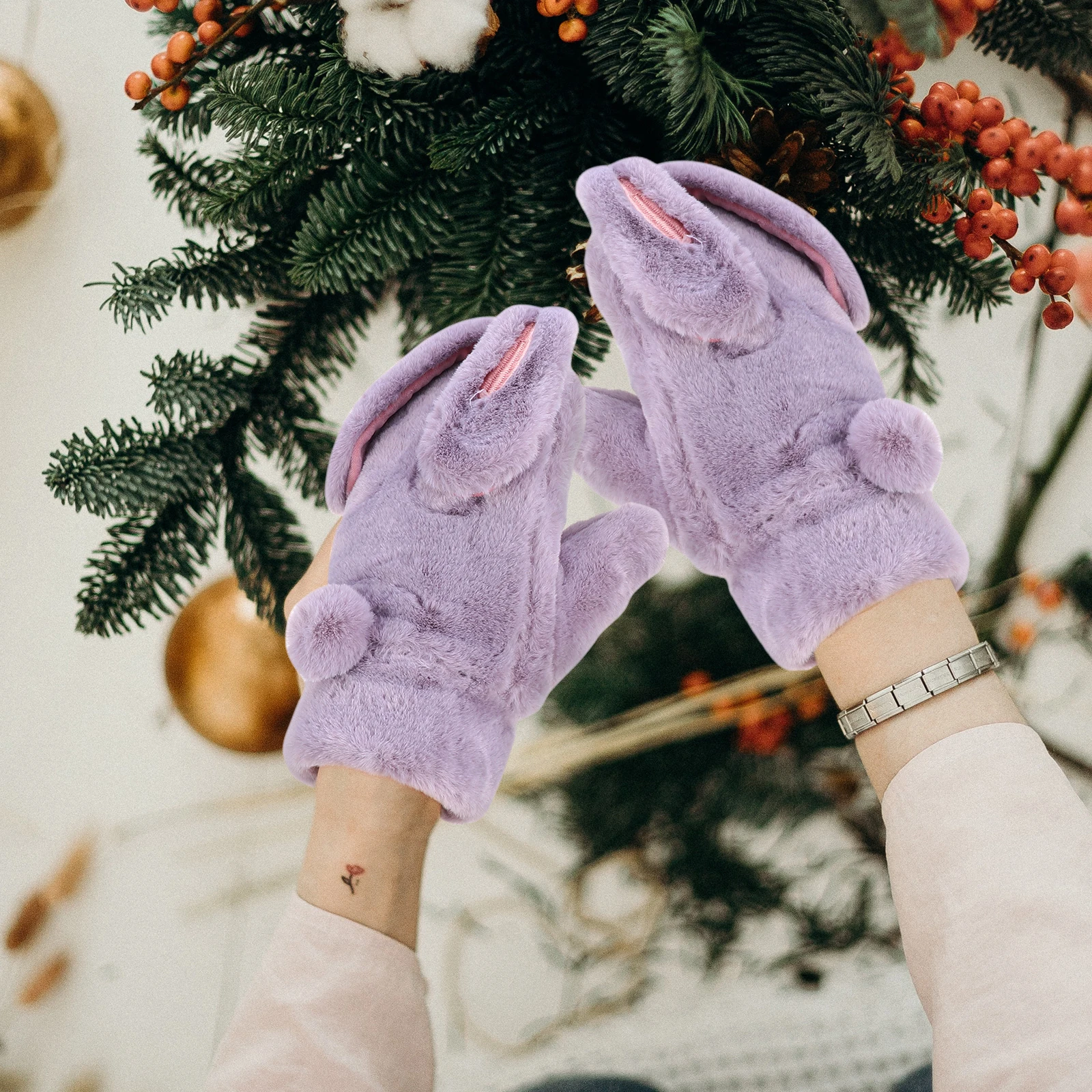 Winter Neck Hung Rabbit Ear Gloves Full Finger Women Cartoon Warm Mitten Female Gloves Christmas Gift Riding
Winter Neck Hung Rabbit Ear Gloves Full Finger Women Cartoon Warm Mitten Female Gloves Christmas Gift Riding