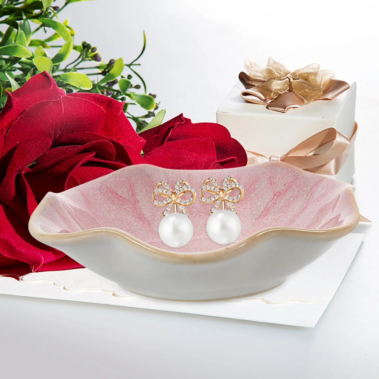 2Pcs Ceramic Jewelry Tray Decorative Ring Dish for Desk Dresser Jewelry Organizer Storage Plate
2Pcs Ceramic Jewelry Tray Decorative Ring Dish for Desk Dresser Jewelry Organizer Storage Plate