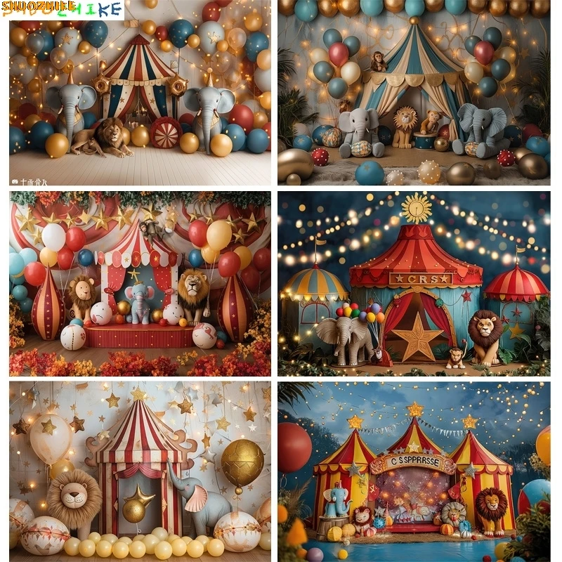 Circus Tent With Striped Canopy Popcorn Photography Backdrops Balloons Birthday Party Decor Animal Photo Studio Background SD-05
Circus Tent With Striped Canopy Popcorn Photography Backdrops Balloons Birthday Party Decor Animal Photo Studio Background SD-05