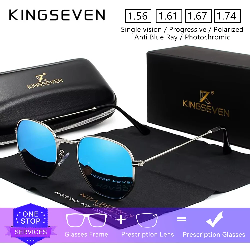 KINGSEVEN Fashion Men/Women Prescription Sunglasses Alloy Thin Frame Myopia Hyperopia Eyeglasses Optical Lens Causal Glasses
KINGSEVEN Fashion Men/Women Prescription Sunglasses Alloy Thin Frame Myopia Hyperopia Eyeglasses Optical Lens Causal Glasses