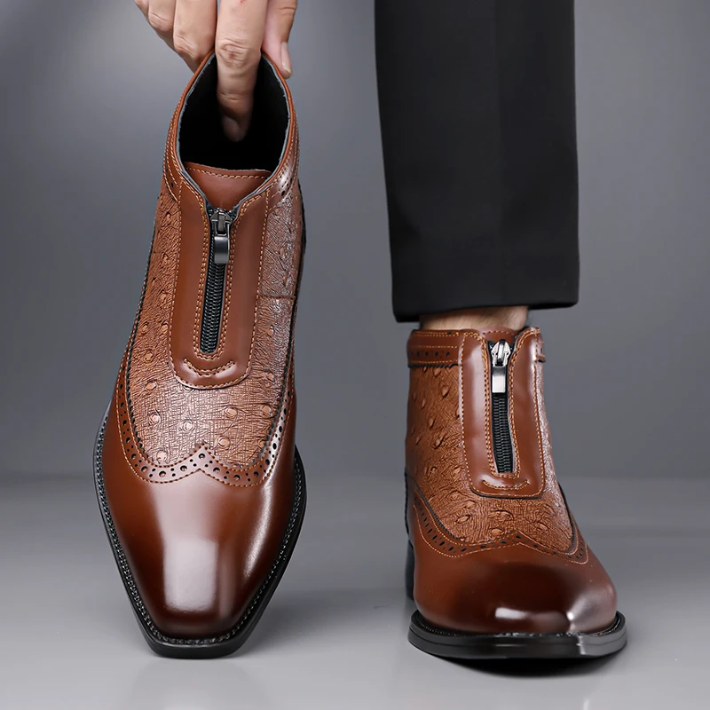 Men's high top leather shoes Classic Gentleman British Style Work leisure party Adult Business Boots plus size 38-48 New
Men's high top leather shoes Classic Gentleman British Style Work leisure party Adult Business Boots plus size 38-48 New