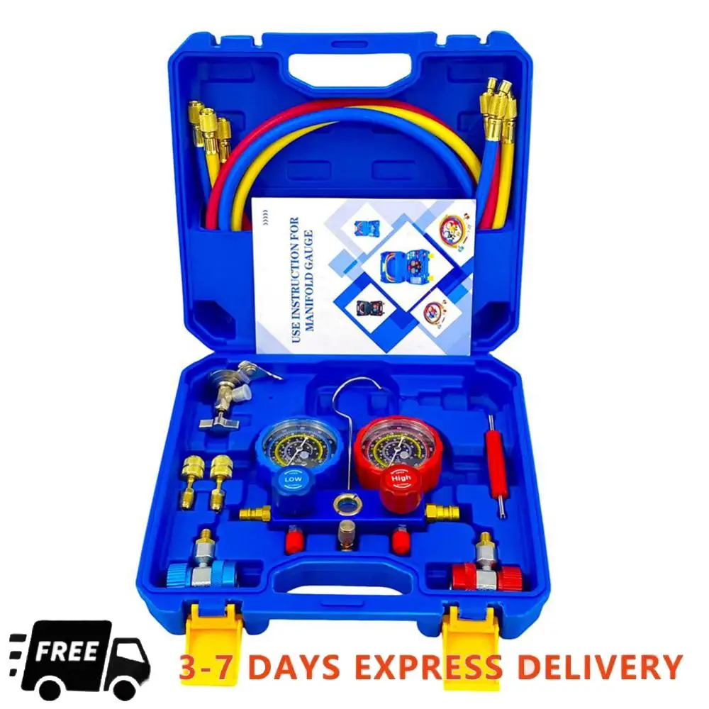 3-ходовой диагностический коллектор переменного тока, набор манометров со шлангами 1,2 м, набор манометров для кондиционера для R22 R134A R410, хладагент
3-ходовой диагностический коллектор переменного тока, набор манометров со шлангами 1,2 м, набор манометров для кондиционера для R22 R134A R410, хладагент