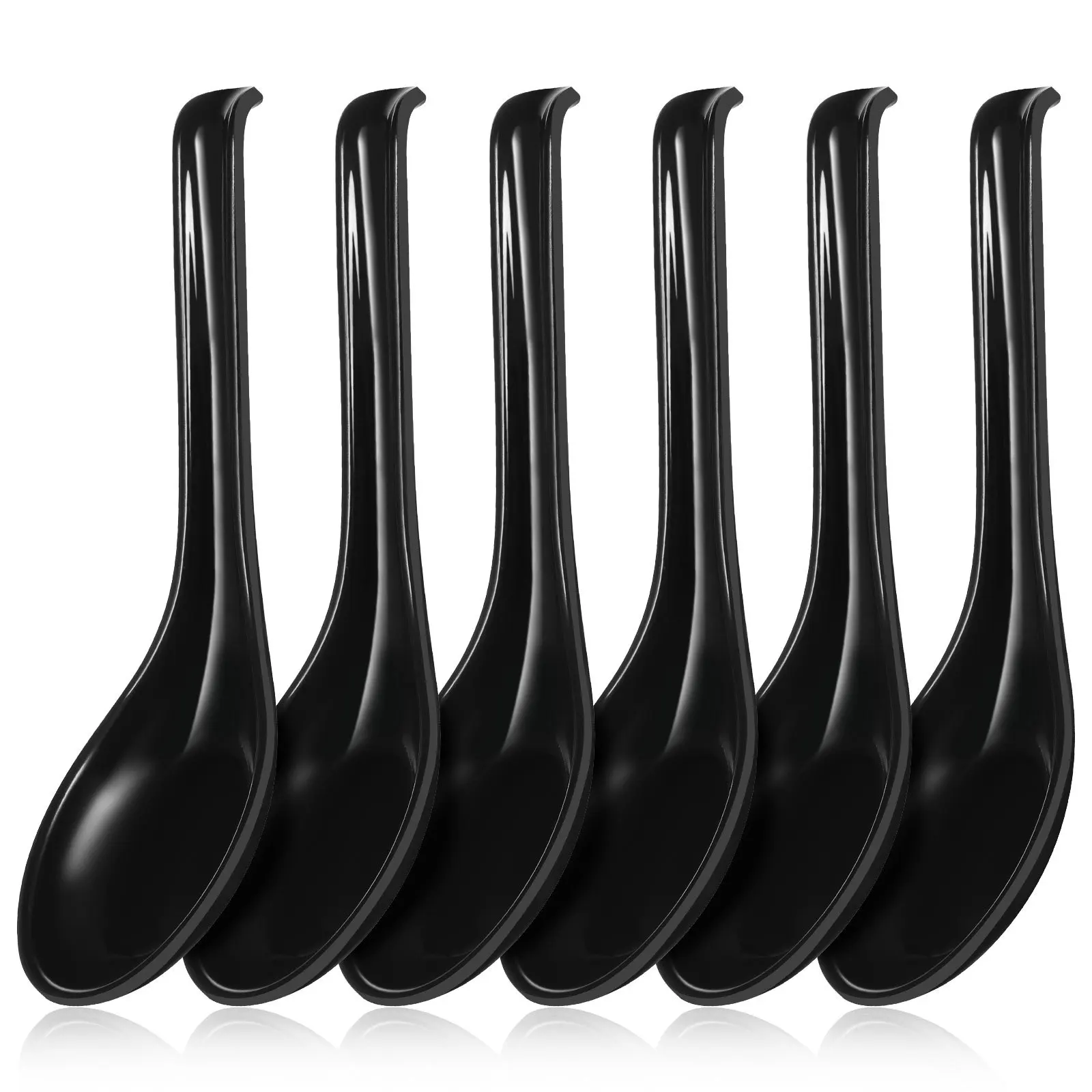 6Pcs Plastic Soup Spoons Japanese Style Melamine Black Tableware for Home Restaurant Catering Stirring Mixing Hook Handle
6Pcs Plastic Soup Spoons Japanese Style Melamine Black Tableware for Home Restaurant Catering Stirring Mixing Hook Handle