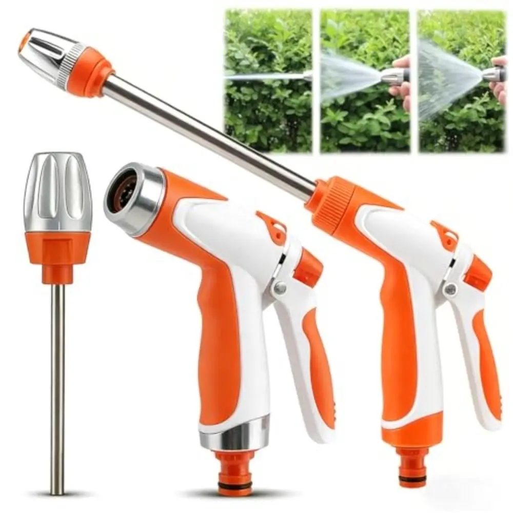 360° Rotating Pressure Washer Extension Pole Stainless Steel Spray Nozzle Car Wash Foam Sprayer Three Spray Modes Garden Shower
360° Rotating Pressure Washer Extension Pole Stainless Steel Spray Nozzle Car Wash Foam Sprayer Three Spray Modes Garden Shower