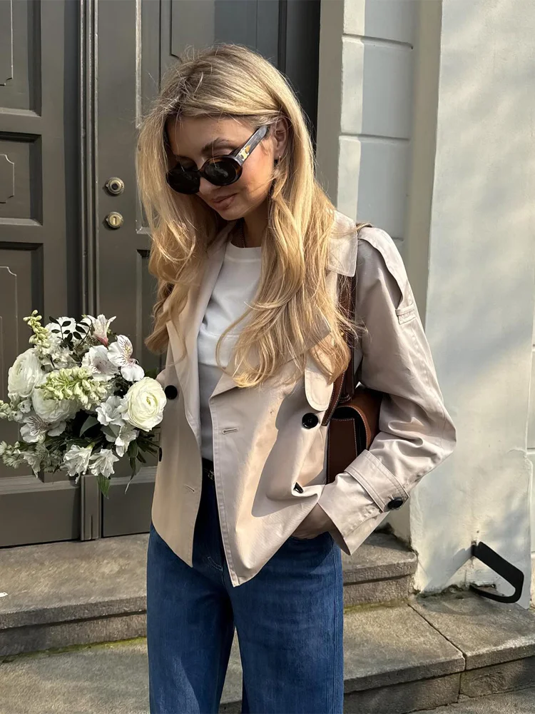 Lapel Lace Up Trench Coat Women Casual Chic Long Sleeves Single Breasted Short Windbreaker Spring Lady Daily Street Jacket 2026
Lapel Lace Up Trench Coat Women Casual Chic Long Sleeves Single Breasted Short Windbreaker Spring Lady Daily Street Jacket 2026