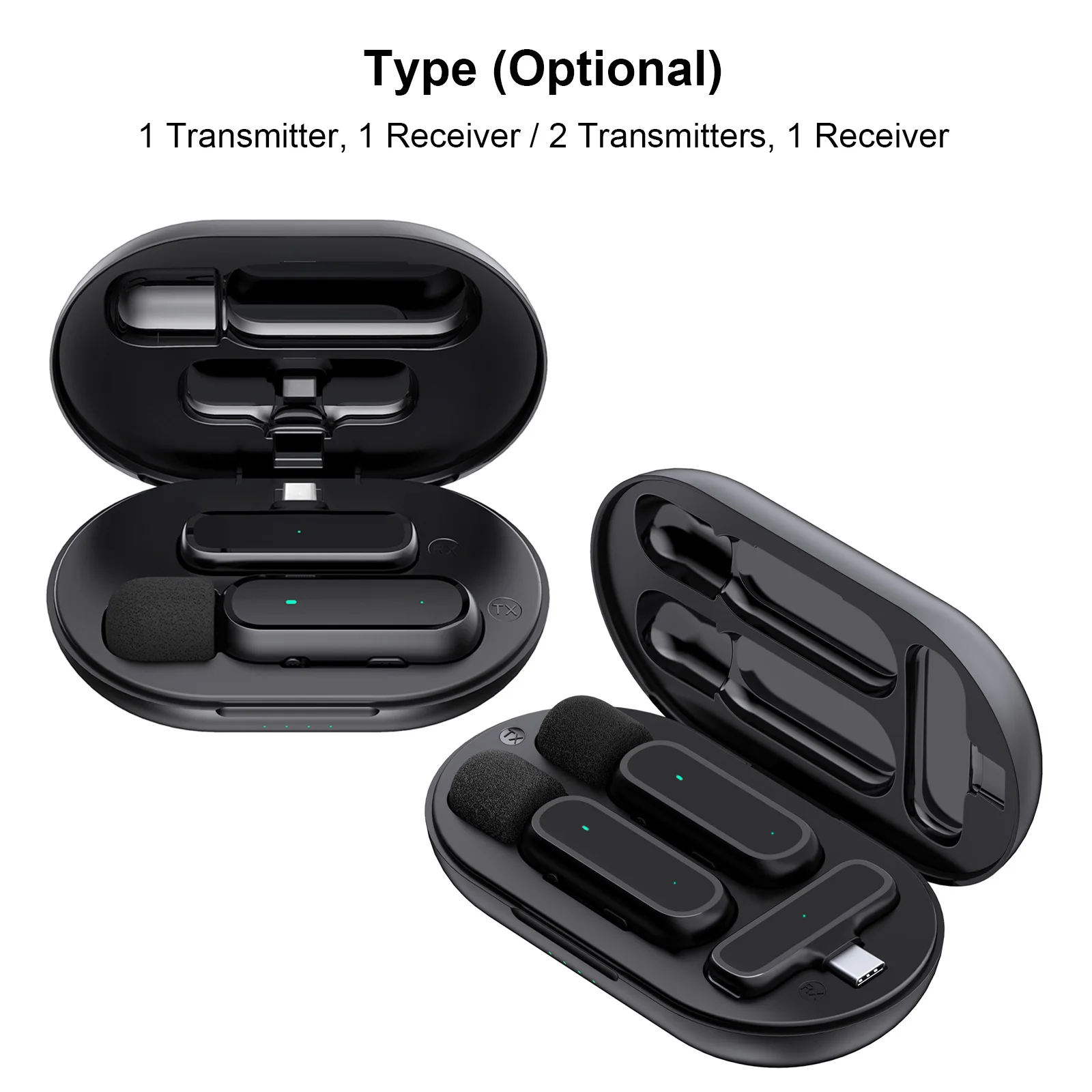 Беспроводной зажимной микрофон Беспроводной микрофонный приемник и передатчик с зарядным устройством для перезаряжаемого микрофона мобильного телефона Type-C
Беспроводной зажимной микрофон Беспроводной микрофонный приемник и передатчик с зарядным устройством для перезаряжаемого микрофона мобильного телефона Type-C