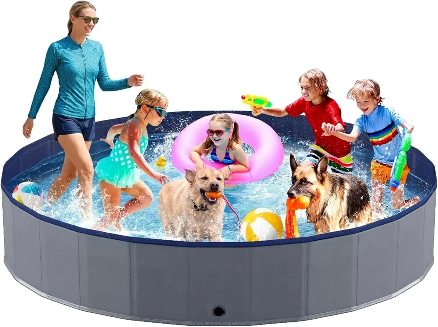 Foldable Pet Pool, Portable Dog Swimming Pool, Anti-Slip Collapsible Bathtub for Dogs Cats, 88x16 Inches
Foldable Pet Pool, Portable Dog Swimming Pool, Anti-Slip Collapsible Bathtub for Dogs Cats, 88x16 Inches