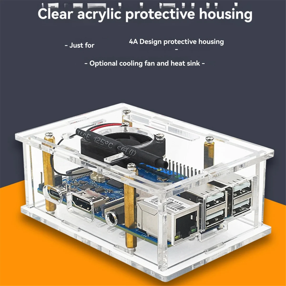 Для 4А акрилового корпуса прозрачной защитной коробки с охлаждающим вентилятором
Для 4А акрилового корпуса прозрачной защитной коробки с охлаждающим вентилятором