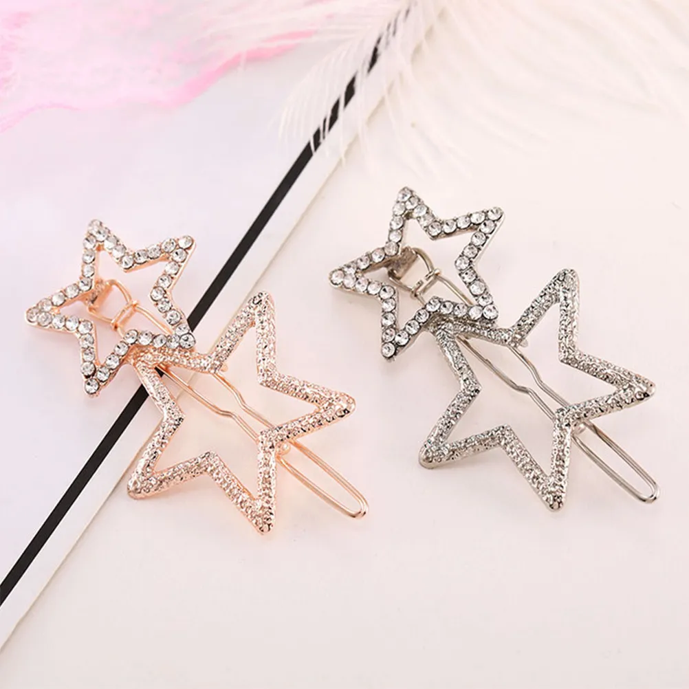 4Pcs Star Hair Barrettes Alloy Metal Hairpins with Shiny Rhinestone Detail for Women Elegant Hairstyle Wedding Party Gift
4Pcs Star Hair Barrettes Alloy Metal Hairpins with Shiny Rhinestone Detail for Women Elegant Hairstyle Wedding Party Gift