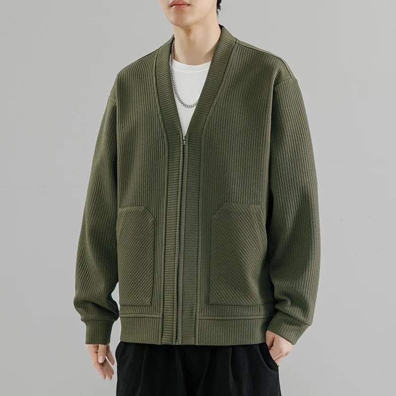 Light Mature Style Sweatshirt , Spring and Autumn Trendy Loose Collarless Cardigan Coat, Casual Top Men's Fashion
Light Mature Style Sweatshirt , Spring and Autumn Trendy Loose Collarless Cardigan Coat, Casual Top Men's Fashion