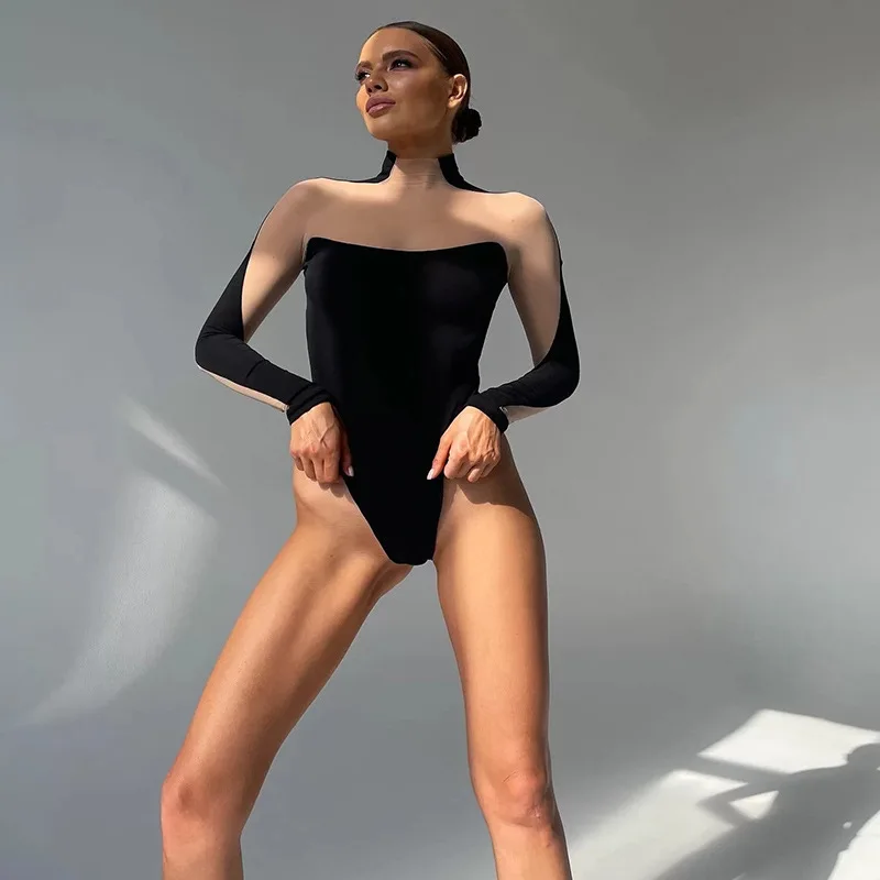 European and American Women Bodysuit Ins Sexy Mesh Splicing Long Sleeved Jumpsuit Top T-shirt
European and American Women Bodysuit Ins Sexy Mesh Splicing Long Sleeved Jumpsuit Top T-shirt