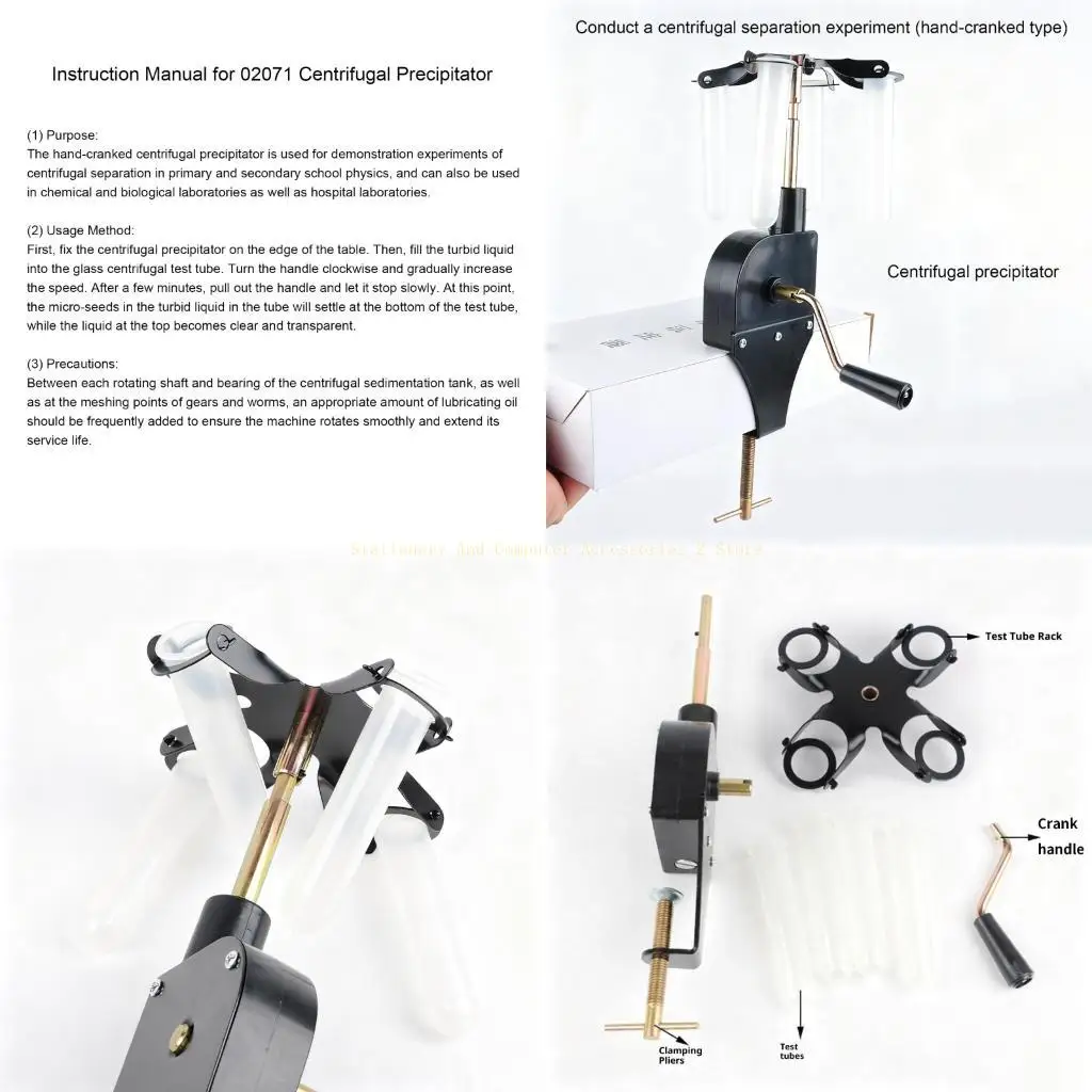 Hand Operated Centrifuge Manual Centrifugal Precipitator Physics Mechanics Experiments Equipment For School Laboratory
Hand Operated Centrifuge Manual Centrifugal Precipitator Physics Mechanics Experiments Equipment For School Laboratory